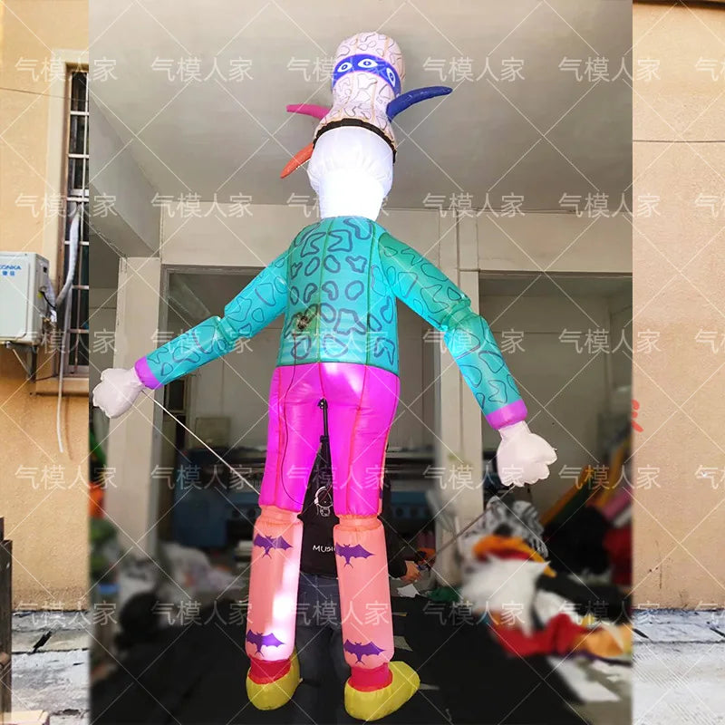 Inflatable Halloween Skeleton Clown - Interactive Dancing Prop for Bars, Parties, Performances, and Event Decorations