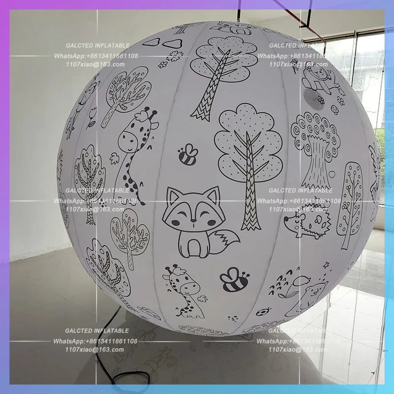Children Creative Air Model Inflatable Doodle DIY Ball Interactive drainage card outdoor market atrium layout