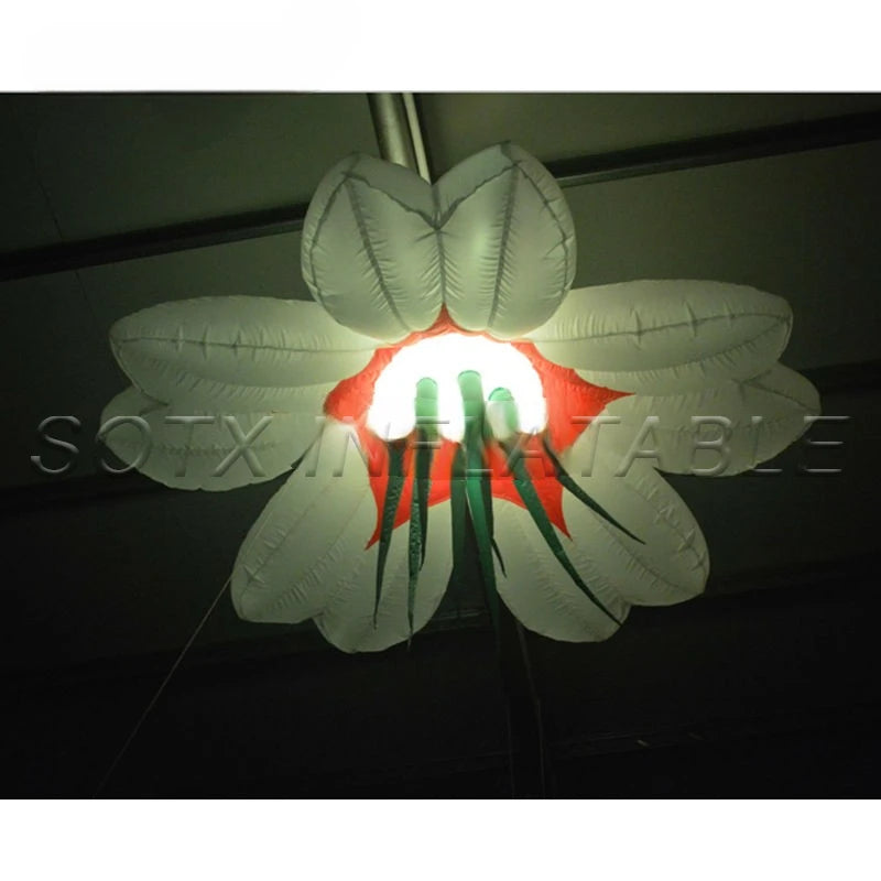 stage with free shipping Wholesale inflatable hanging led flower diamater 1m(3.3ft) changeable led light for wedding