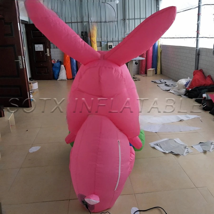 Event Made In China 2022 Cute Inflatable Easter Cartoon Decorations, Easter Bunny Push Easter Eggs For Outdoor Festival Party
