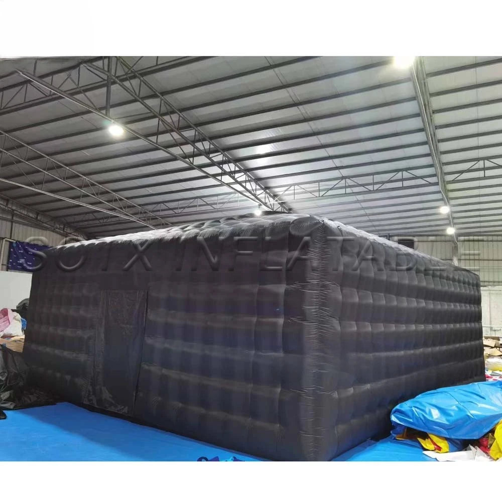 Show Room Outdoor Blow Up Lighted Large Inflatable Cube Wedding Party Tent Event Inflatable Nightclub Tent With Blower 10m