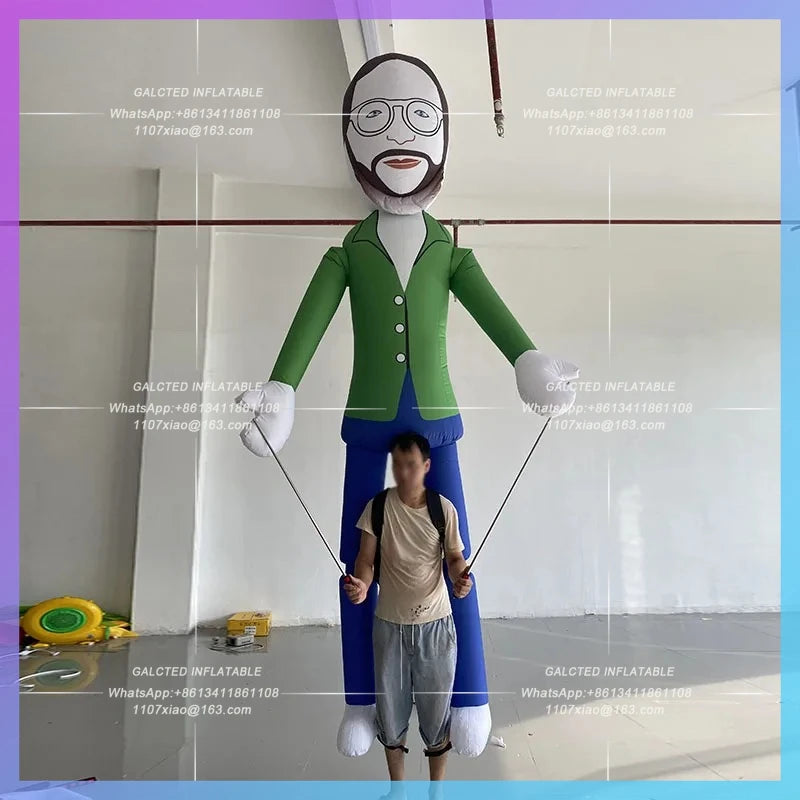 personalized image IP Custom Inflatable human back modelInteractive Tour Comic Show Tour Parade Clap Interactive Props