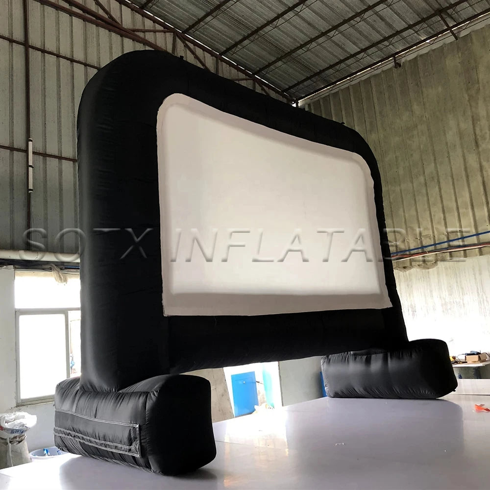 with blower for family Outdoor Inflatable movie screen advertising inflatable cinema projection screen best sale