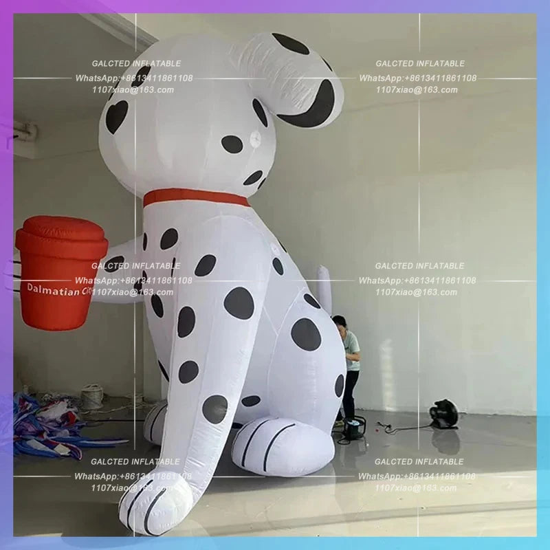 Dalmatian Model Dog Cup Inflatable cartoon can be customized logo mall atrium bazaar decorative lighting props