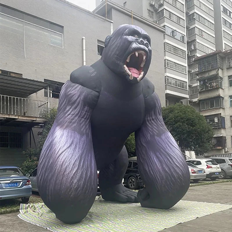 zoo camping theme park Halloween Inflatable simulation gorilla model atmosphere decorated children interaction