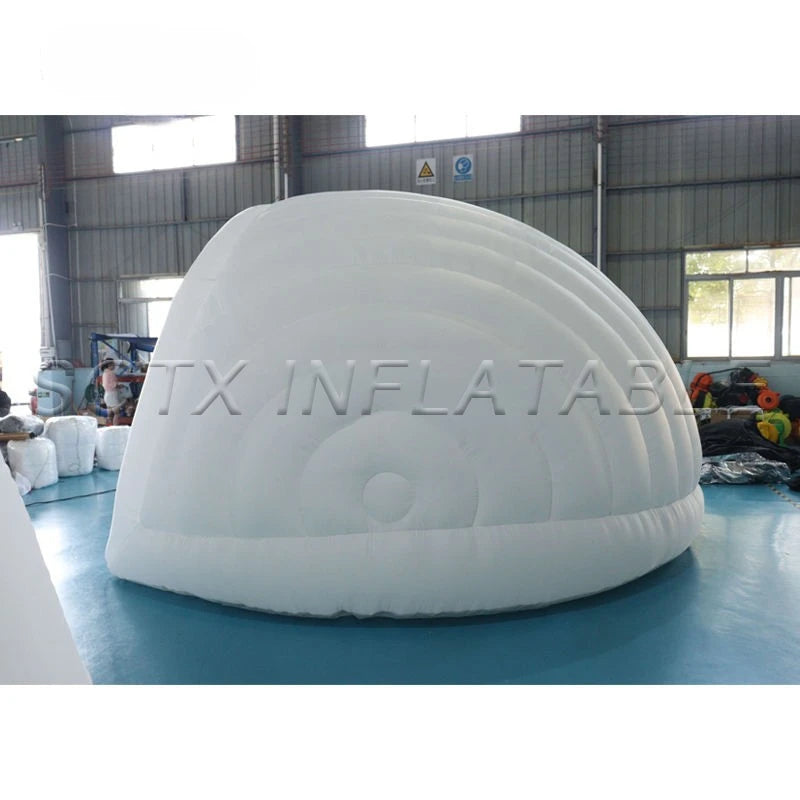 Wedding Trade Show 5.5m Dia.Giant Inflatable Helmet Dome Tent Inflatable Igloo Dome Tent with Door for Events Conferences