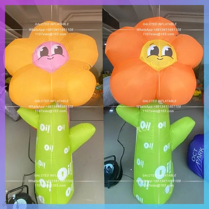 garden flower gallery exhibition spring Colorful pink inflatable flower botanical activity decoration inflatable model