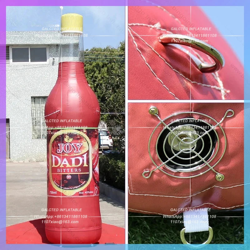 Inflatable Juice Bottle for Advertising Customized 3M Promotional Customized Soda Water Bottle Balloon for Store Decoration Toys