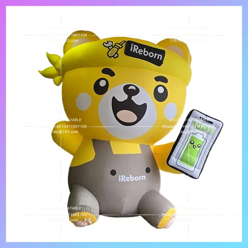 charge phone balloon bear Cartoon inflatable bear advertising