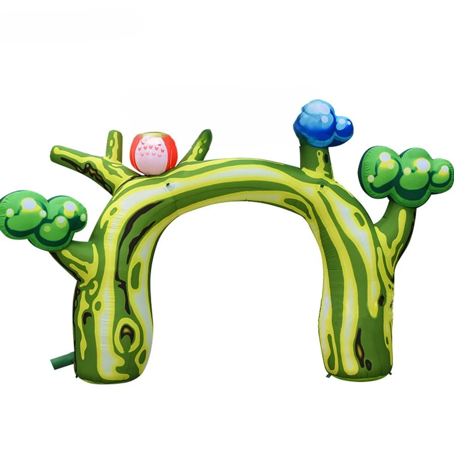 For Outdoor Event Free Postage 5mLX3.6mH Inflatable Tree Arch Standing Owl Cartoon And Branch Archway