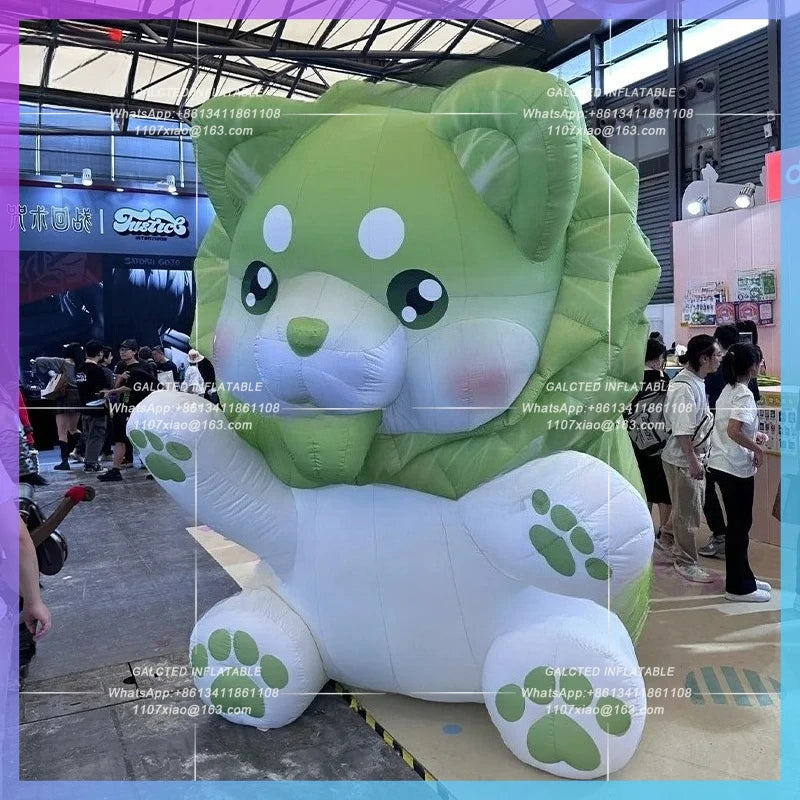 animal baby air blow pet for market Cute inflatable vegetable dog green promotion decoration