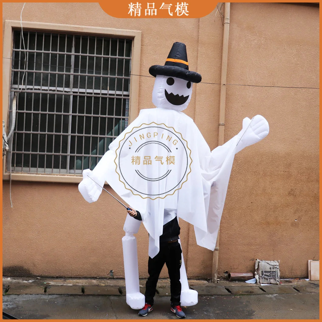 Giant Inflatable Walking Ghost Clown - Perfect for Halloween Decorations, Bar Atmosphere, and Haunted House Props