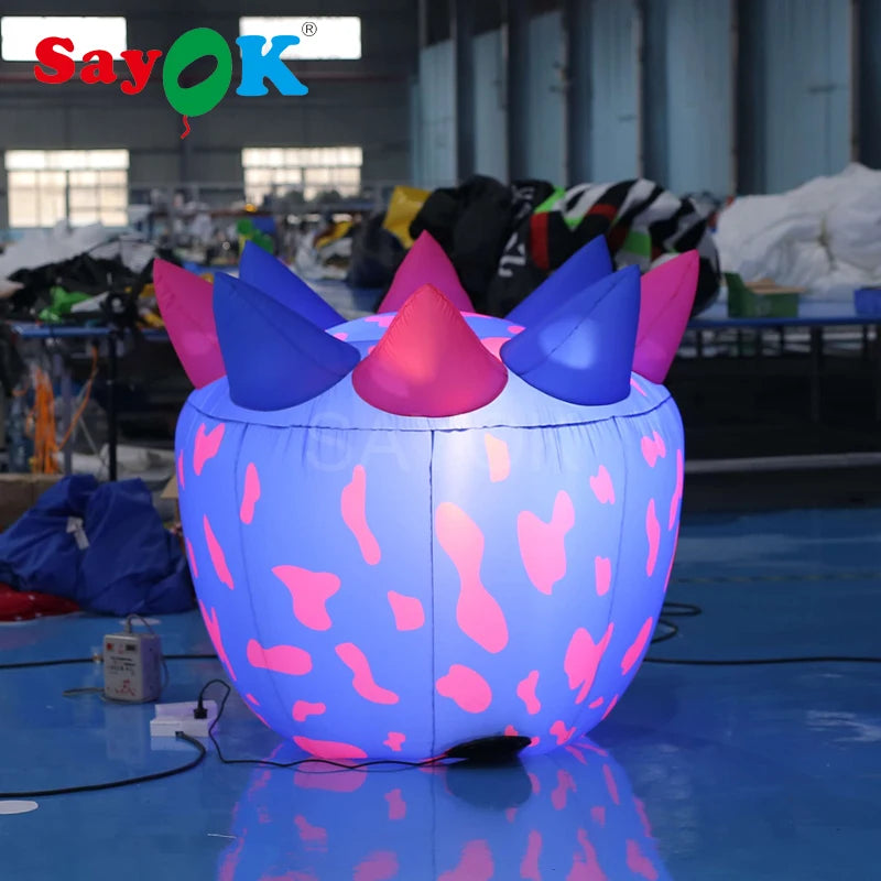 1.5mH Inflatable Flower Bud Lighting Flower with White Lights for Christmas/Halloween/Party Decoration