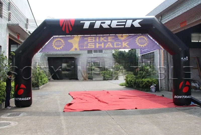 both front and back Black PVC advertising inflatable arch with Removable customized banner for event in Puerto Rico Same