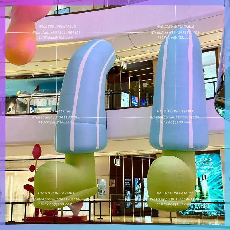 shopping mall atrium hanging creative Inflatable cartoon heart flower shoes air model  personality fantasy event planning