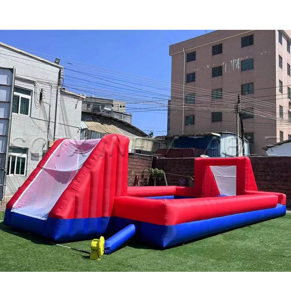 Playground For Shooting Game Giant Inflatable Soccer Field Football Pitch Sport Bumper Ball Inflatable Soccer Paintball Area