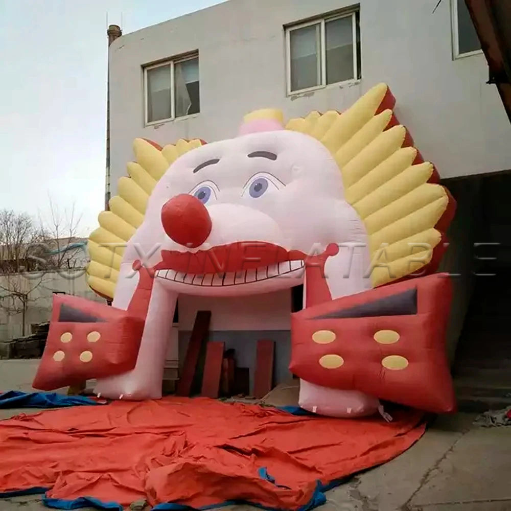 Party Event Ideas Halloween Decoration Giant Inflatable Clown Tunnel,Circus Clown Arch Entrance Gantry Celebration Carnival