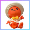 oxford cloth custom logo 4 meter orange inflatable cartoon man hat doll size amusement park advertising