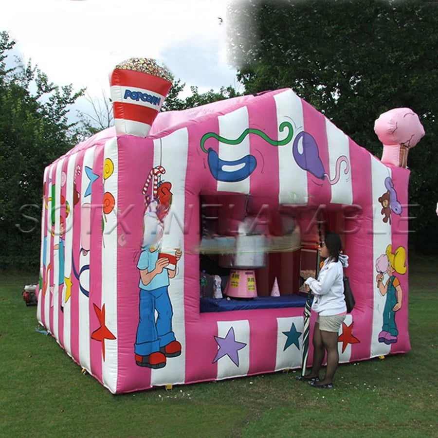 Made In China 2022 Custom Inflatable Candy Booth,Treat Shop,Ice Cream Stall Inflatable Concession Booth For Outdoor Games