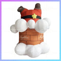 christmas gift for festival decoration Giant inflatable santa claus chimney