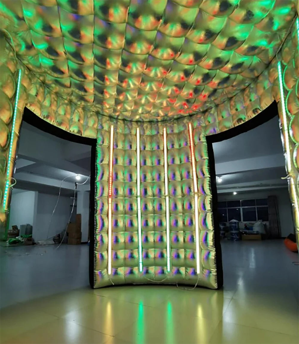 Event Show Wedding 360 Inflatable Photo Booth Inflatable Photo Booth Background with Led Light Blower for Advertising Bars