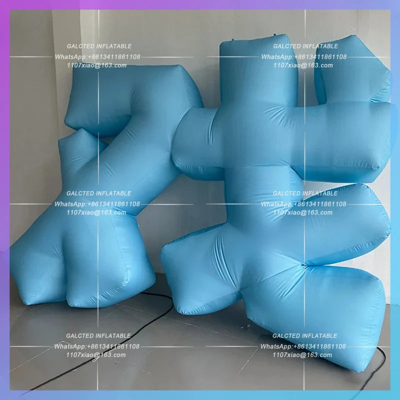 Chinese characters air model Inflatable cartoon simulation of outdoor exhibition will promote logo custom model drainage