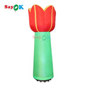 Park Events Advertising Giant Inflatable Flower Ground Decoration Inflatable Blossom Flower Model with Blower for Theme
