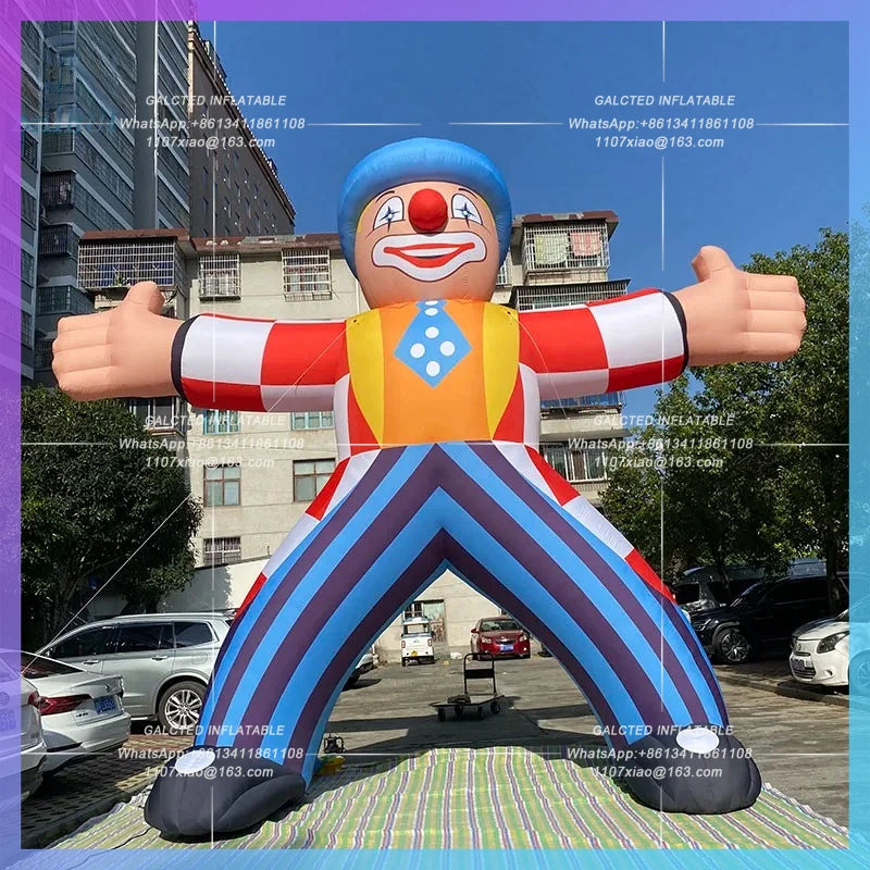 Joker Doll Theme Park 6M Inflatable Clown Air Blow Giant Circus  Entertainment Event Party Decoration Kids Park Advertising Toys