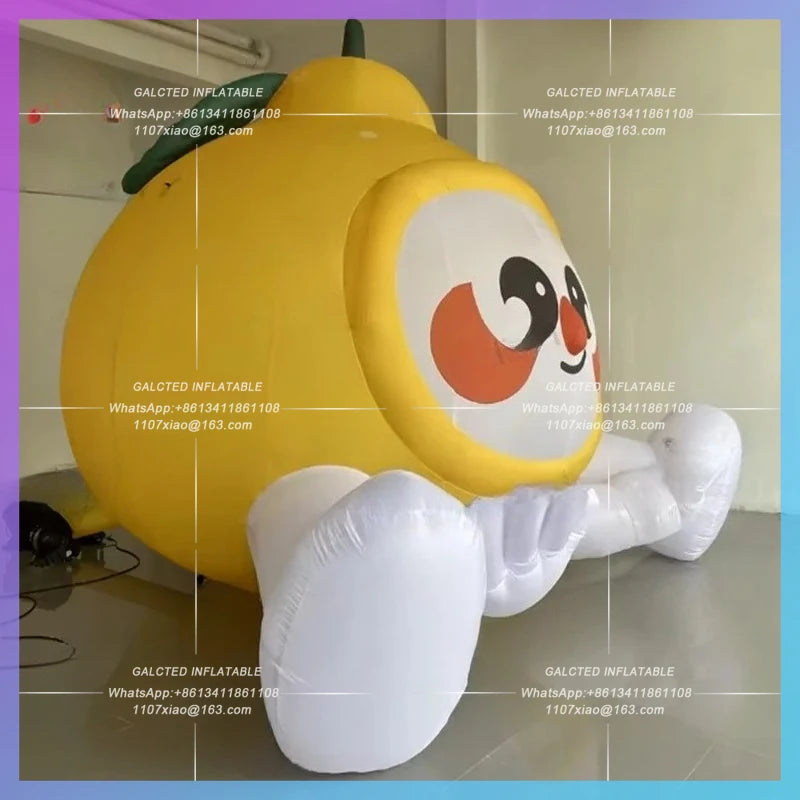 pear air blow fruit for advertising Giant cartoon orange lemon persimmon exhibition decoration