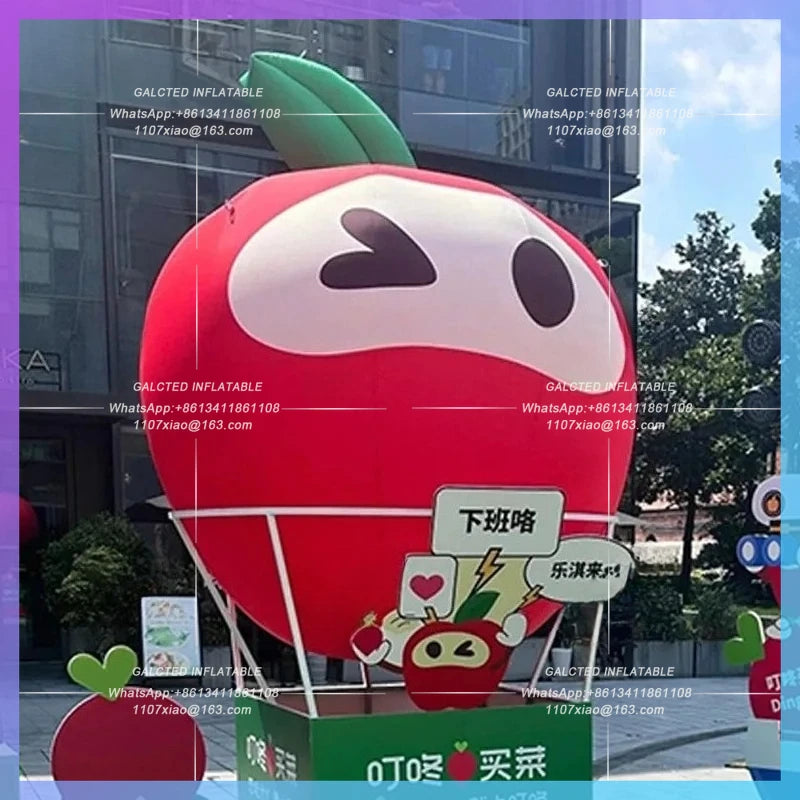 fruit and vegetable crops enterprise Q inflatable apple and carrot air model IP mascot custom lighting advertising props