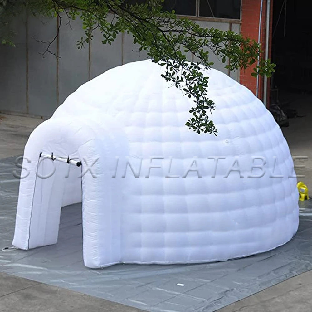 Wedding Exhibition Oxford 16.4ft Inflatable Igloo Dome Tent With Air Blower And Led Lights House Yurt For Outdoor Event Party