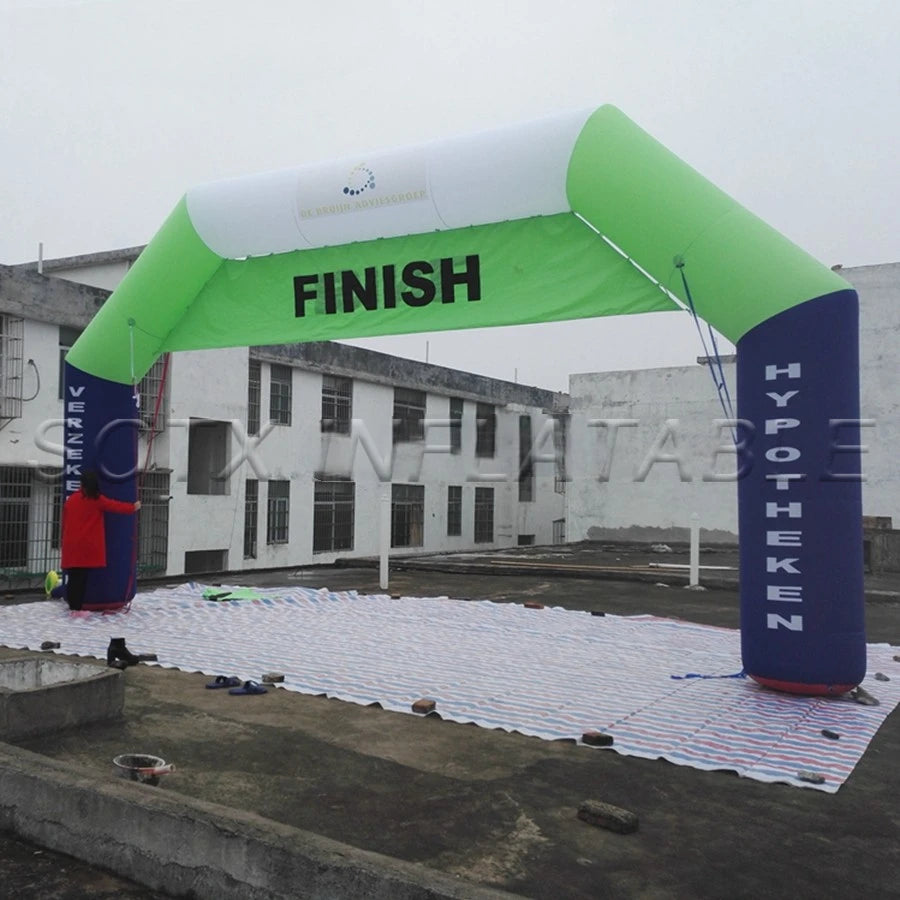 for Advertisement 8mWx4.5mH Custom Inflatable Arch with Removable Start and Finish Banner