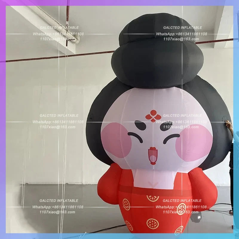 Tang Fengguo Chaoguo style doll Inflatable cute cartoon antique  girl air model custom shopping mall atrium layout