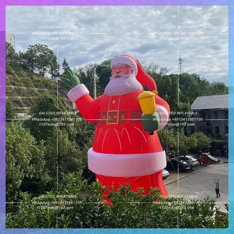 inflatable santa claus Red christmas for new year courtyard square decoration festival celebration