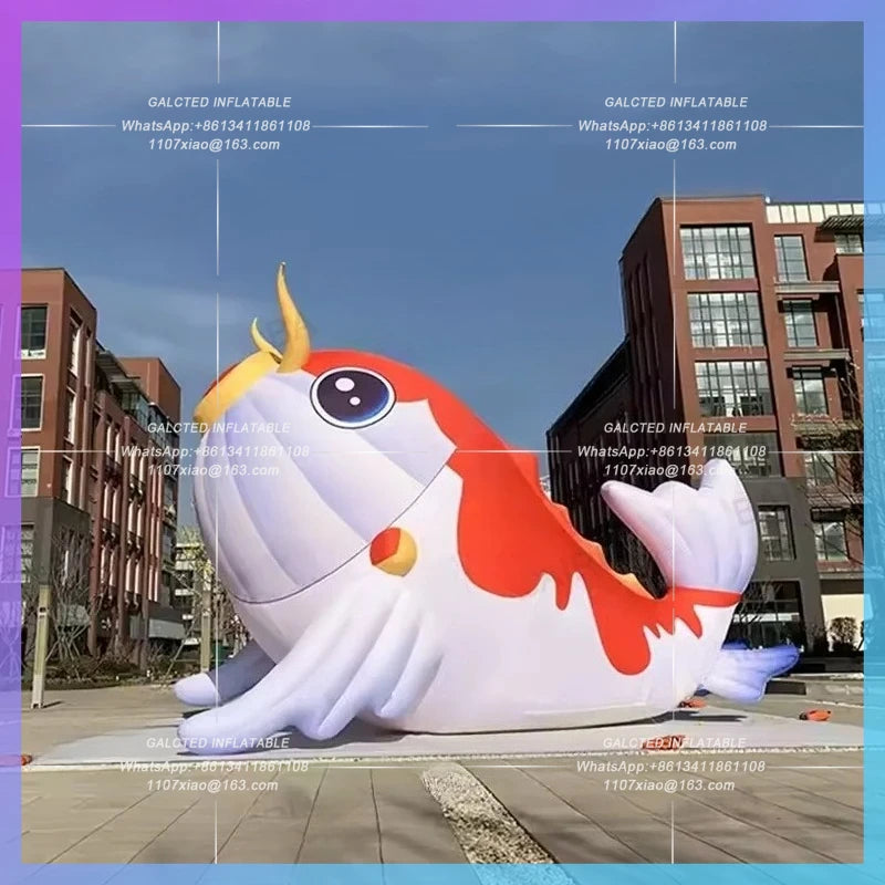inflatable carp jumping goldfish Ocean huge for sandy beach, aquarium decoration