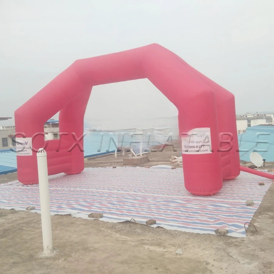 by Free Charge Free Standing Red Advertising Inflatable Arch for Sports Event with Customized Logo