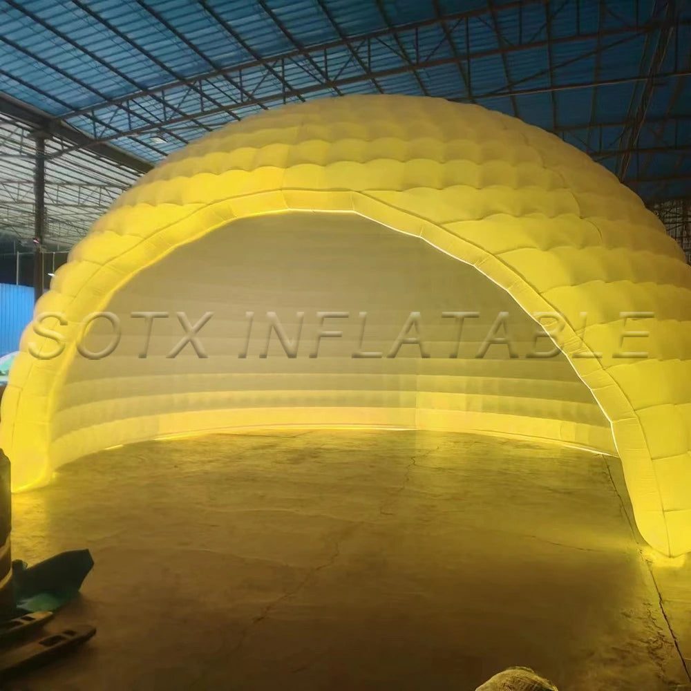 For Outdoor Events Portable Led Inflatable Dome Tent Luxurious Inflatable Igloo With Blower White Air Bubble House