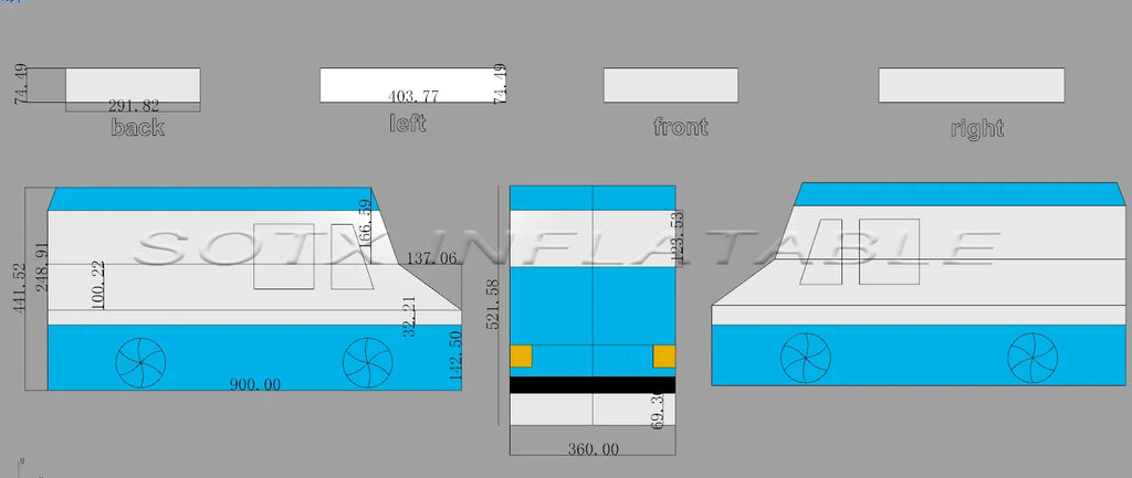 cream Commercial promotion High quality inflatable ice cream truck,pop-up vendor space,inflatable vans for ice