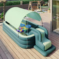 Cover For Courtyard Use Inflatable Outdoor Large Covered Swimming Pool With Slide, Children'S Swimming Pool Pergola