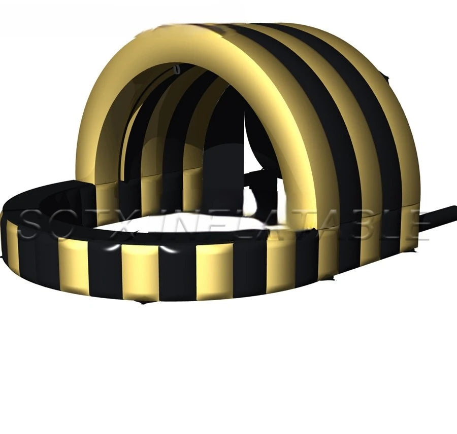 Station for Outdoor Party Customized Gold and Black Inflatable Mobile Bar Booth Bar Kiosk Bar Counter /Sampling