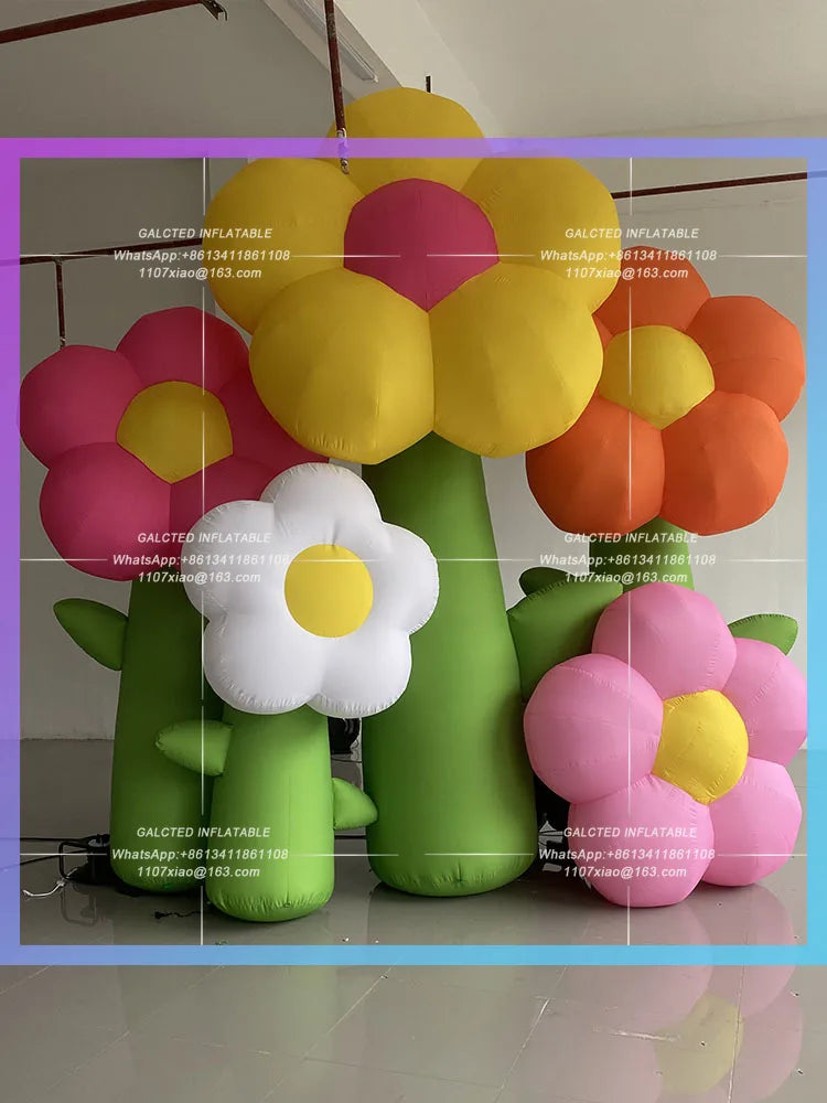 self-identified plant parent-offspring Inflatable flower model fair layout drainage