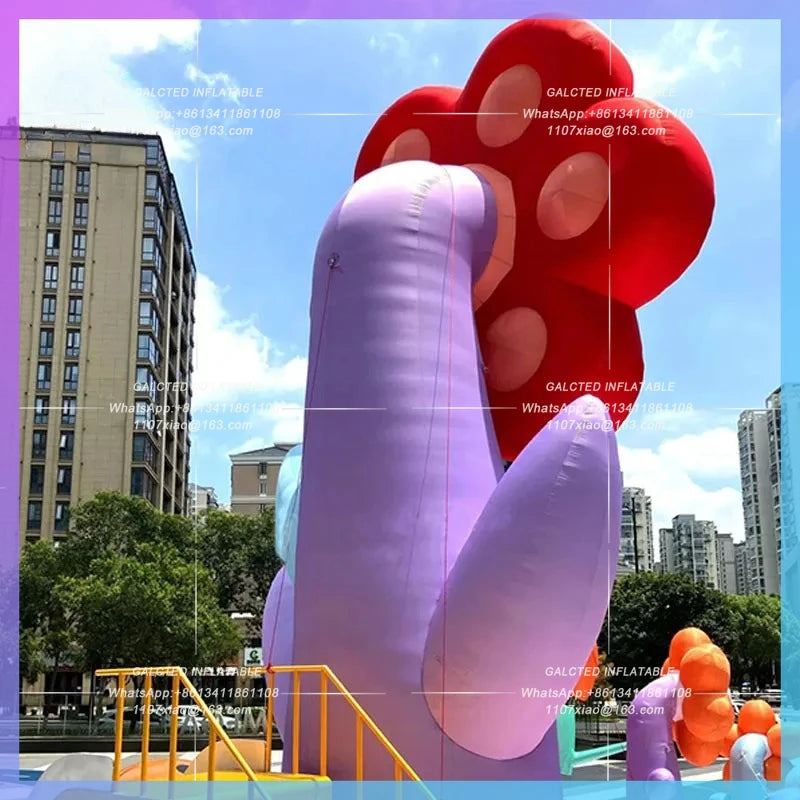 theme park lighting atmosphere layout Inflatable cartoon cute flower combination gas model program planning activities
