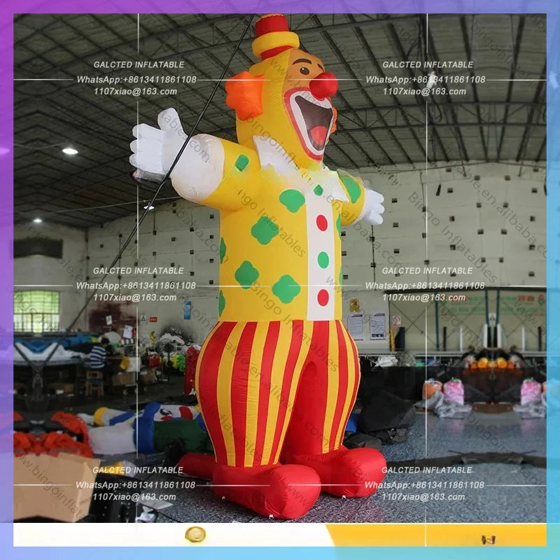 Inflatable Clowns Promotional Blow Inflatable Toys Customized 5M High Giant  up Clown Cartoon Characters for Display Toys