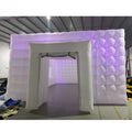 Outdoor Portable House Large White Black Air Inflatable Cube Tent With Led Lights And Windows For Wedding Party Nightclub Giant