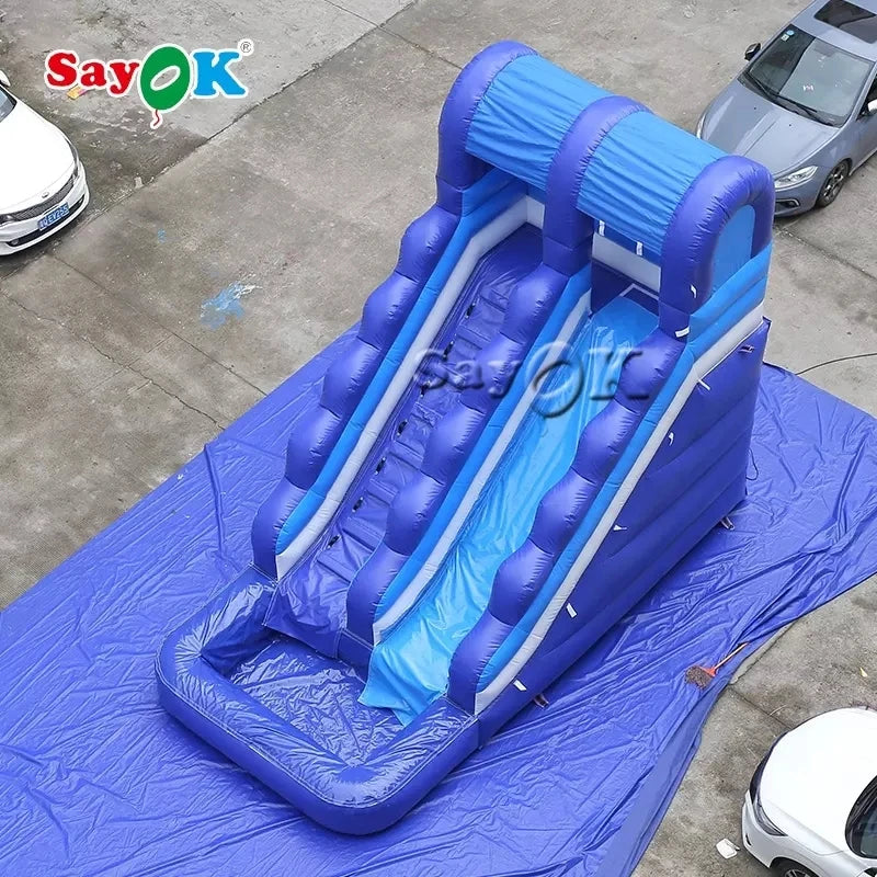 Large Inflatable Water Slide Park 6m Heavy-Duty Inflatable Climbing Bounce with Silde for Kids Outdoor Park Events