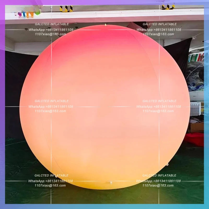 Inflatable Sun For Decoration Sunset Balloon 3 Meters  With Lights Solar System Planets Toys