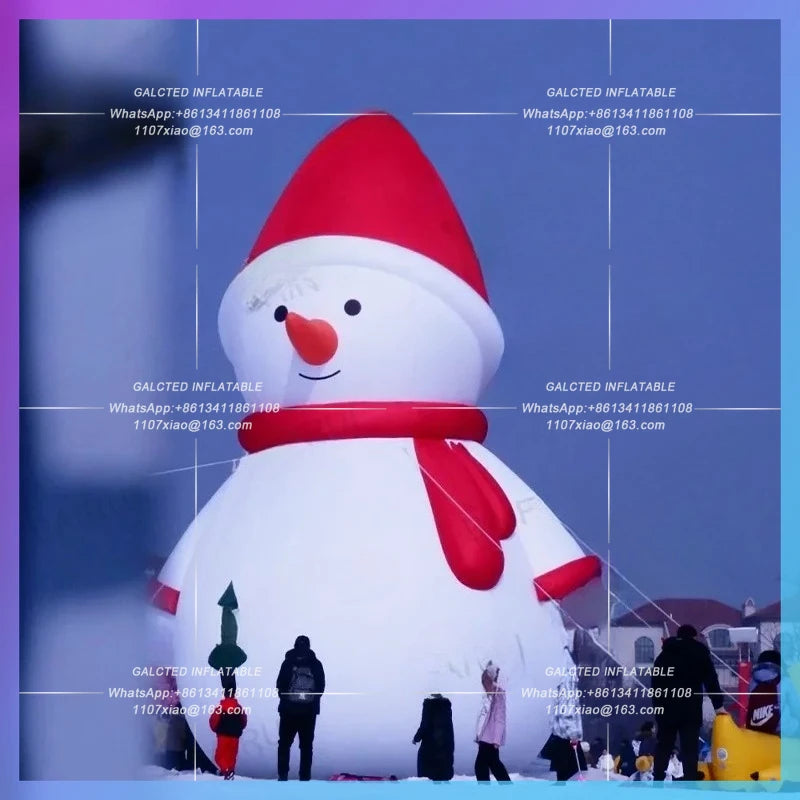 inflatable snowman for Skiing White huge christmas activities decoration
