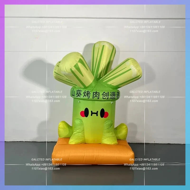 model onion okra farm mascot Inflatable vegetable sprite gasIP image custom bar parade props lighting layout