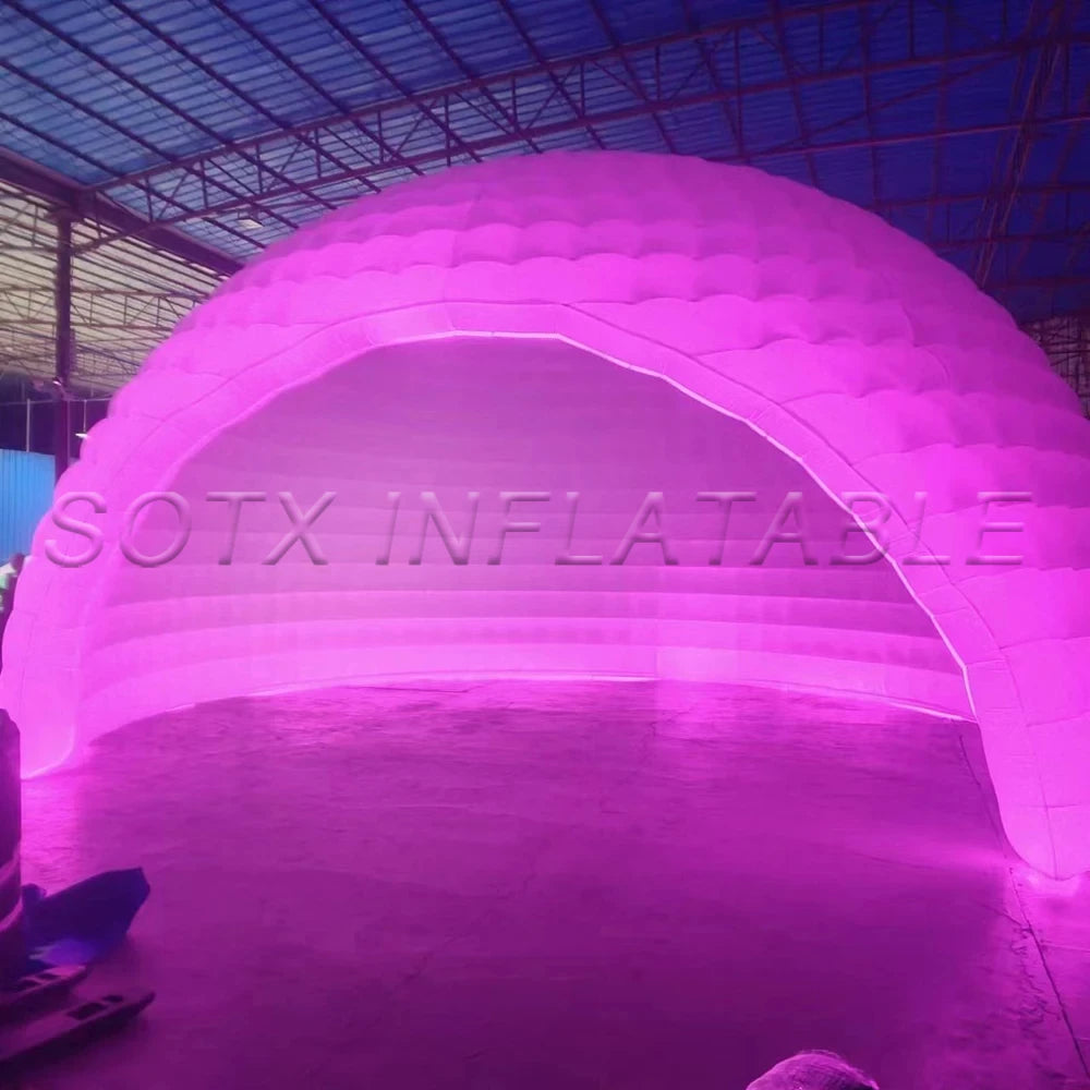 For Outdoor Events Portable Led Inflatable Dome Tent Luxurious Inflatable Igloo With Blower White Air Bubble House