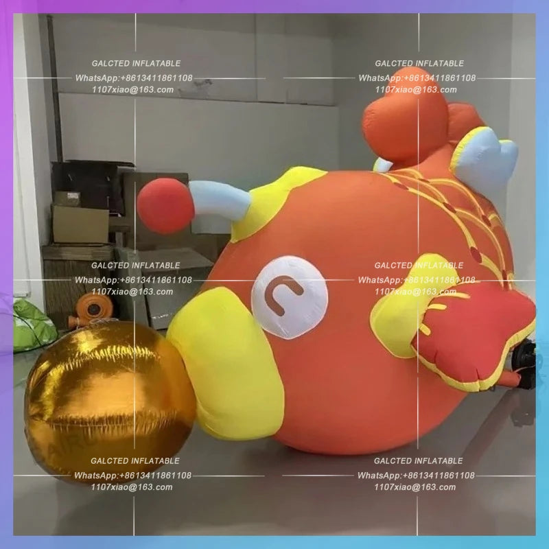 fish ocean animal shopping mall Giant inflatable gold promotion activity display with oxford cloth